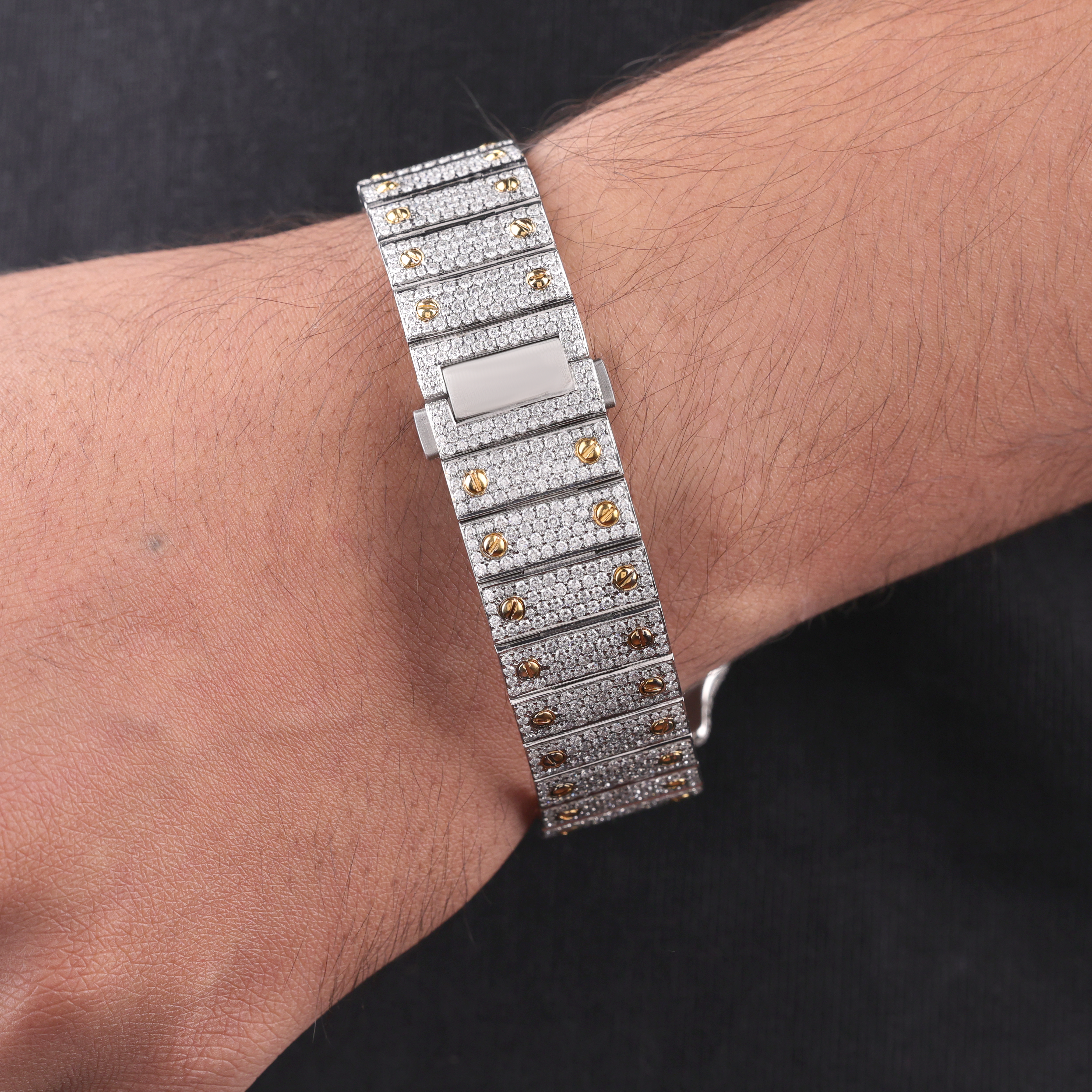 DripblingJewelry Skeleton Dial Iced Square Watch – Royal Mechanix Edition