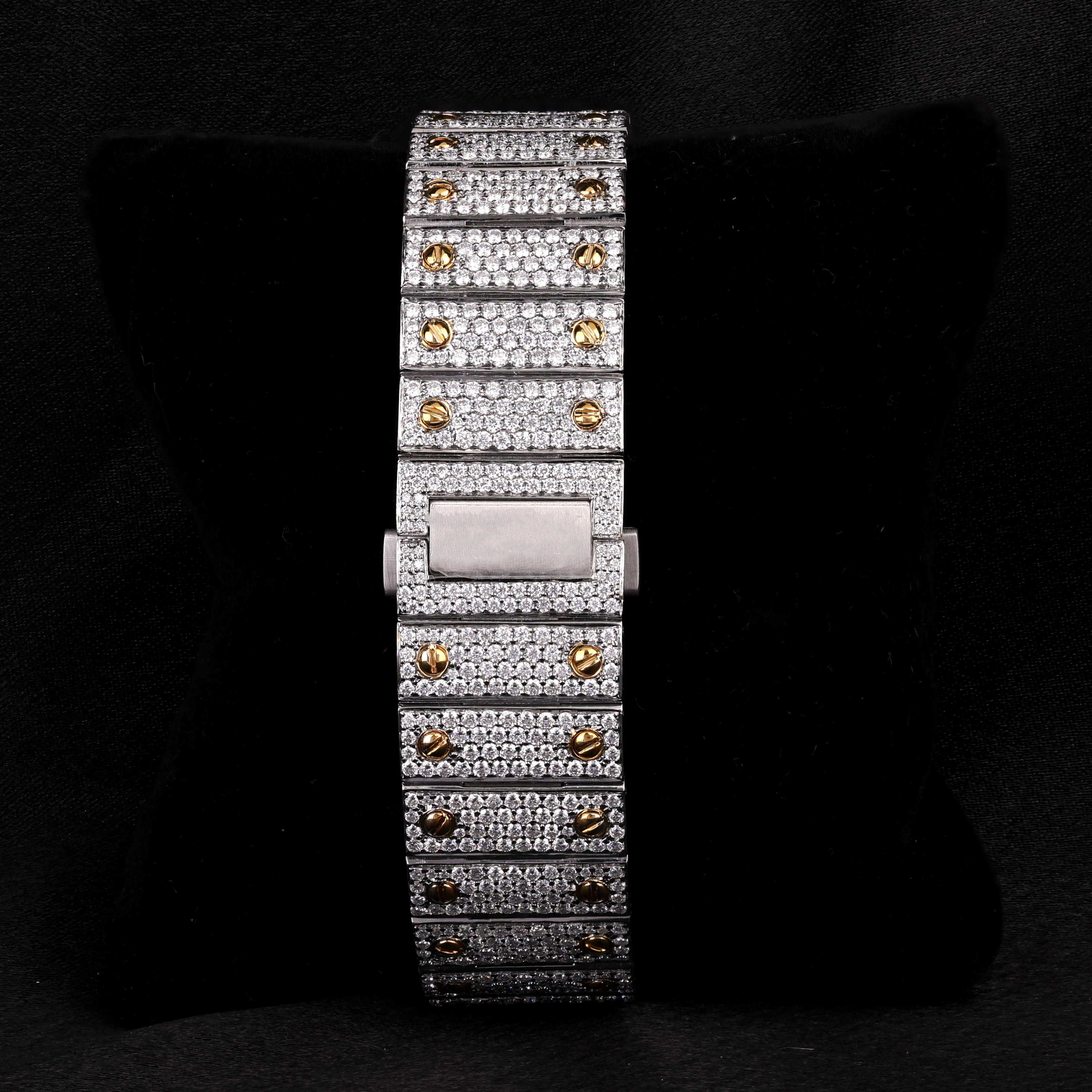 DripblingJewelry Two-Tone Roman Iced Watch – Imperial Edge Edition