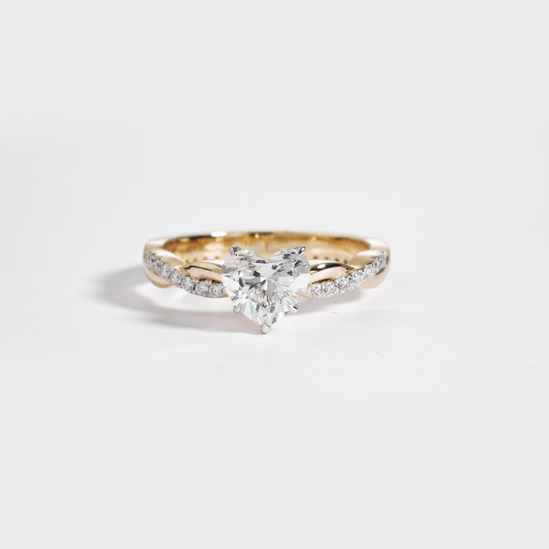 Heart Shaped Lab Grown Diamond Engagement Ring