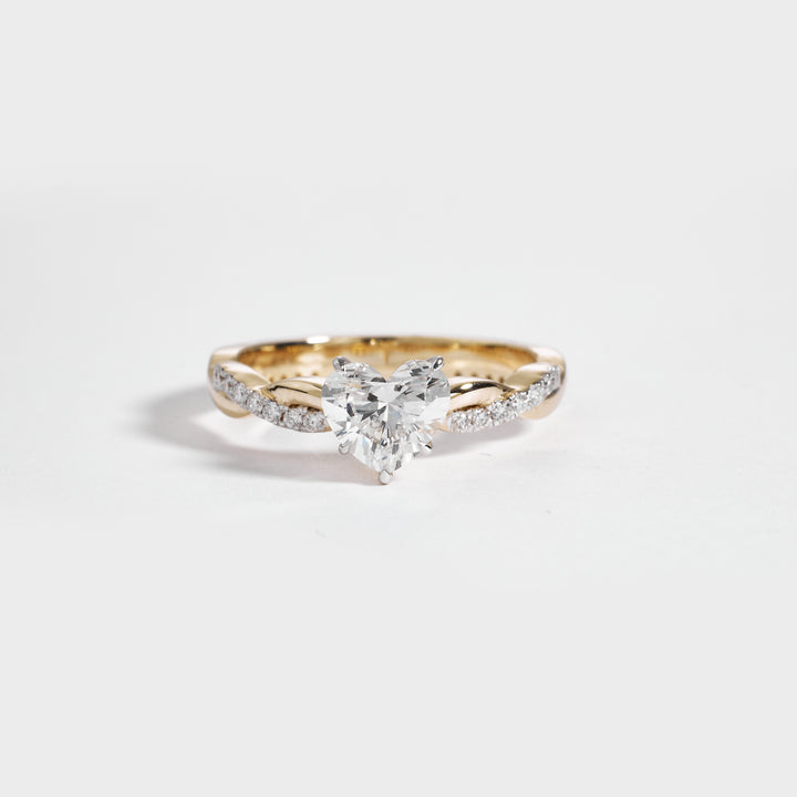 Heart Shaped Lab Grown Diamond Engagement Ring