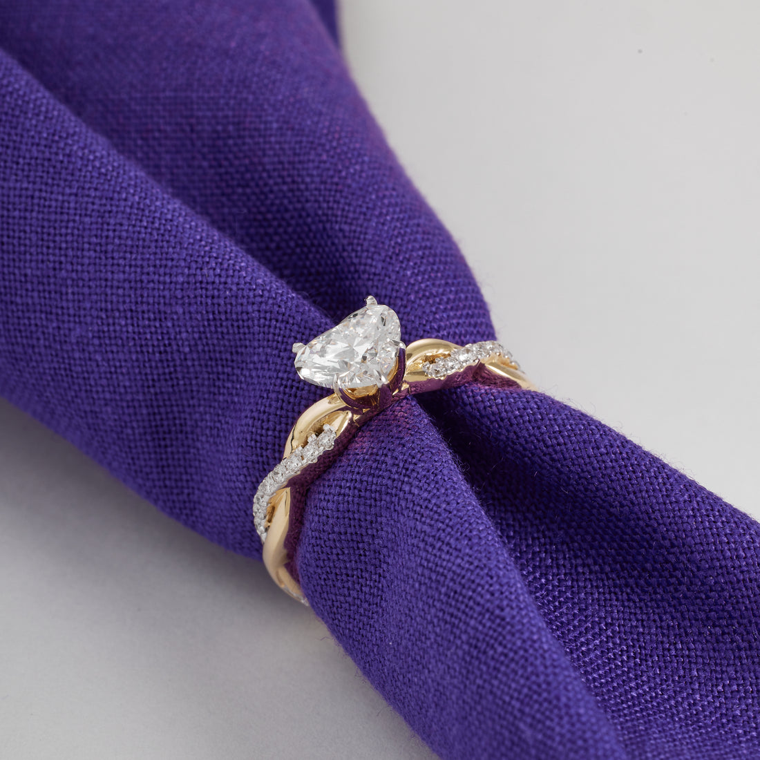 Heart Shaped Lab Grown Diamond Engagement Ring