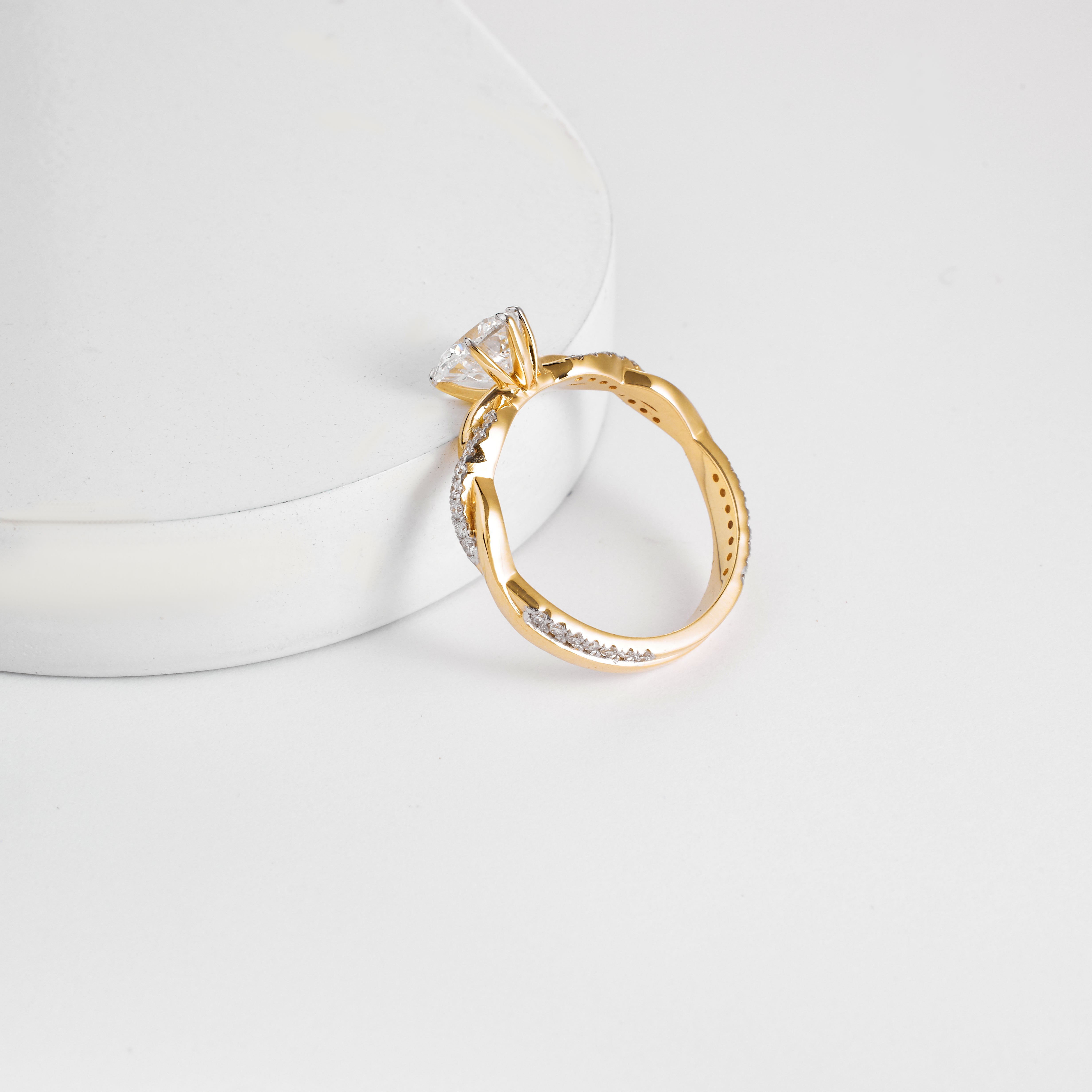 Heart Shaped Lab Grown Diamond Engagement Ring