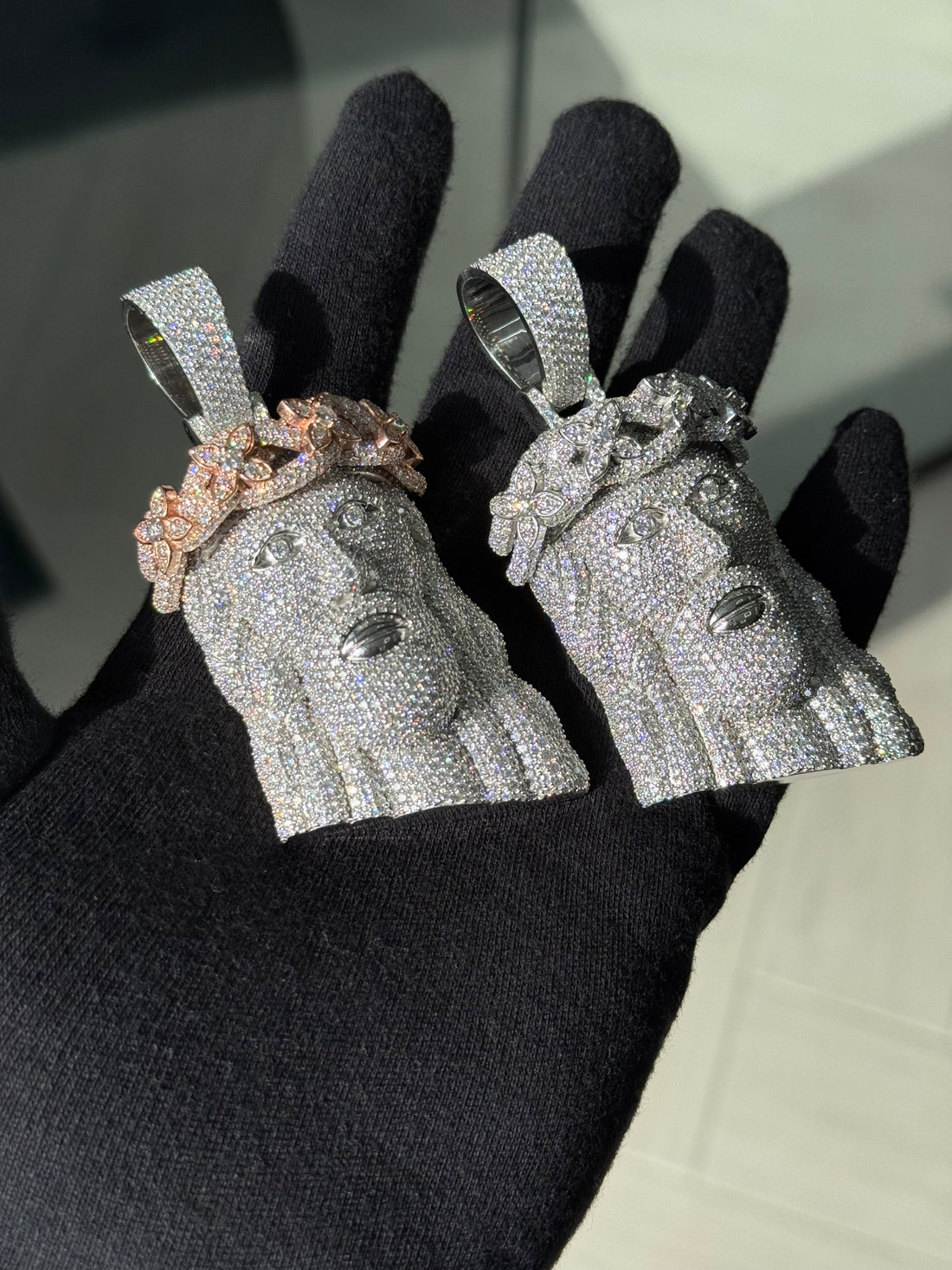 Fully Iced Out 3D Jesus Pendant
